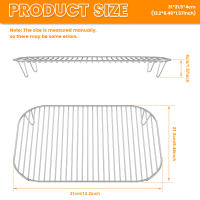 2Pcs Racks Para Air Fryer Horno Deshidratador Asador De Acero Inoxidable Accesorios De Cocina Para Airfryer Vaporizador Herramientas De Cocina - details 6