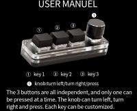 Teclado Mecánico USB Para Gamer 3Keys Macro Personalizable RGB Mini Teclado Para Photoshop Programación De Teclas Estilo Estándar Con Switch OUTEMU - details 10