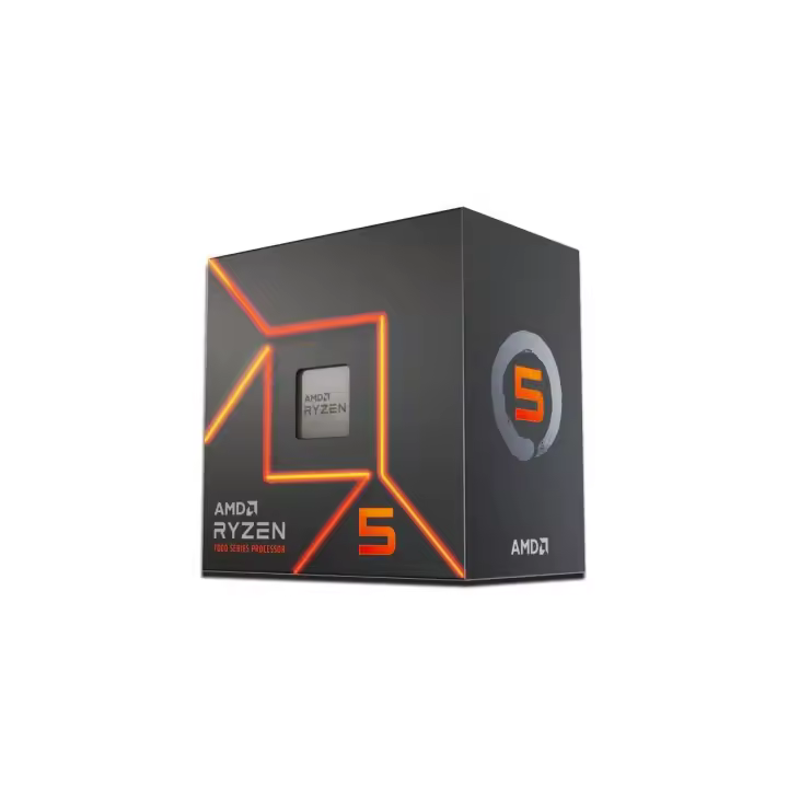 AMD - Procesador Ryzen 5 7600 AM5 de 6 núcleos y 12 hilos con frecuencia turbo hasta 5.1 GHz, caché 32 MB, TDP 65 W y gráficos integrados Radeon para gaming y multitarea - 1