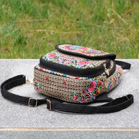 Mochila Mini Bordada Para Mujer Con Correa Desmontable Estilo Étnico Versátil Y Multifuncional Adecuada Para Cintura - details 5