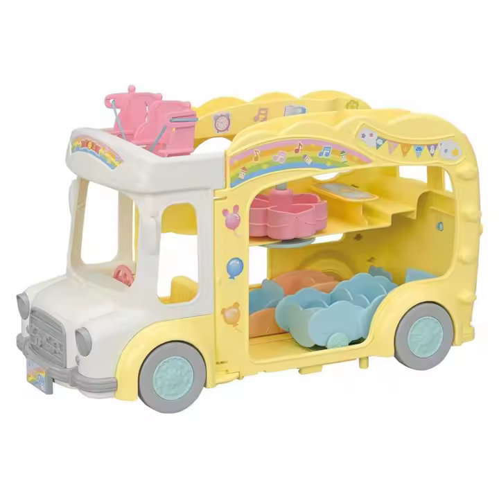Autobús arcoiris divertidos para prescolares Sylvanian Families Epoch 5744 - 1