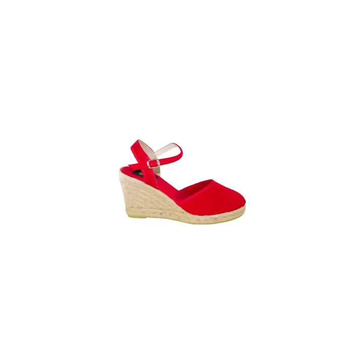 Alpargatas Valencianas rojas con Cuña Alta by CBP Tejido Textil Textil - 1