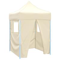 vidaXL Carpa Plegable Profesional 4 Paredes Acero Sombrilla Color Antracita,  Azul,  Crema y mas - details 3