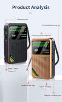 Mini Radio Portátil AM/FM/SW 3-Banda Para Correr Y Caminar Con Soporte De Auriculares Y Batería Recargable Receptor FM - details 2