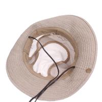 Sombrero De Pesca Para Hombres Sombrero De Pescar Ajustable De Malla De Algodón Sombrero De Sol De Exterior Estilo Cowboy Occidental Casquete - details 8