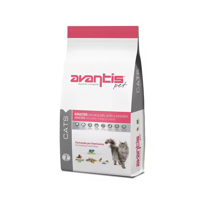 Avantis Pet Cats - Pienso para Gatos Adultos - Todo Tipo de Razas - 7,5 Kg - Fácilmente Digerible con Pescado, Pollo y Cereales - Comida Seca 100% Completa y Equilibrada - CAT7,5KG - 1