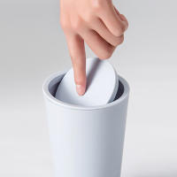 Mini Papelera De Coche Ecológica De Plástico Impermeable Para Oficina Y Hogar Organizador De Basura Redondo Portátil Para Interiores - details 2