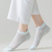 Medias Cortas De Malla Delgada Para Mujer 6/12 Pares Color Sólido Absorbentes De Sudor Transpirables Dopamine Colores Alineados Casual Primavera Verano - details 7