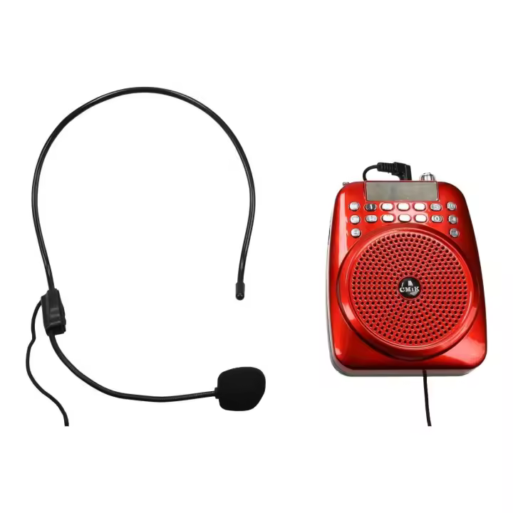 Microfono amplificador portatil audio 10w, guias, presentaciones, con cable - Potente amplificador portátil de audio con micrófono de diadema y cable de 0,90 m - 1