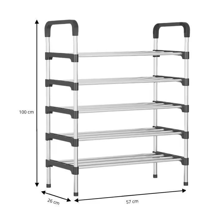 LUTODY - Organizador de Zapatos Zapatero Compacto de Varios Niveles, Metálico para Recibidor, Entrada - Ligero y Resistente - 1