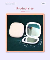 Espejo De Maquillaje Portátil Foldable Con 2 Caras Y Luz LED 3 Colores Toque Compacto 5X Magnificación Para Viajes - details 0