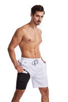 GITF Shorts De Entrenamiento Para Hombres 2-en-1 Running 7 Pulgadas Secado Rápido Gimnasio Deporte Fútbol Algodón Sólido Talla Verdadera - details 25