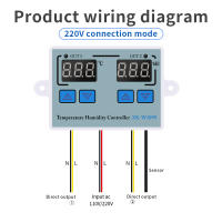 Controlador De Temperatura Y Humedad Digital Dual LED Para Acuarios Y Incubadores Thermostato Eléctrico De Calefacción Y Enfriamiento 110-220V Regulador - details 6