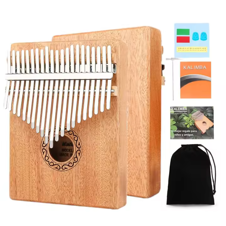 Miwayer Kalimba De Madera De Mahogany 17/21 Teclas Piano De Dedo Portátil Para Principiantes Regalo Para Niños Navidad - 1