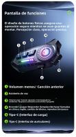 Auriculares De Motocicleta X3 Bluetooth 6.0 Con Luces Tri-Colorables Y IPX6 Impermeables Soporta Conectar 2 Teléfonos Al Mismo Tiempo - details 11
