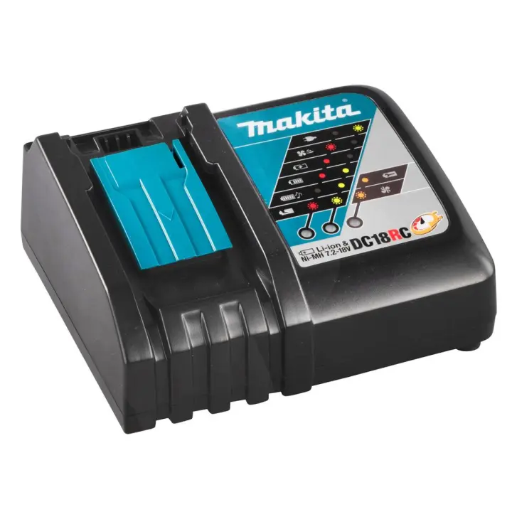 MAKITA 195584-2 -  DC18RC - Cargador rápido para baterías de iones de litio de 14,4 V y 18 V - 1