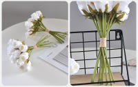 Bouquet De Rosas Rosa De 24CM Decoración Para El Hogar Propiedades Fotográficas Guía De Carretera Para Boda Flores Artificiales - details 15