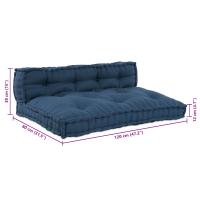 Cojín de Sofá de Pallet con Respaldo vidaXL Tela Azul - details 7