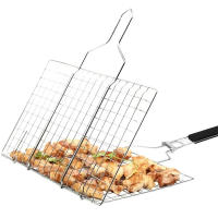 Cesta De Asado En Acero Inoxidable Con Sello Antideslizante Para Carne Y Verduras Herramienta De Barbecue Para Picnic Y Fiestas - details 5