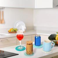Juego De 8 Tapetes De Algodón Tejido Con Soporte Para Protección De Mesas Decoración De Mesa Restaurantes Y Cafeterías - details 4