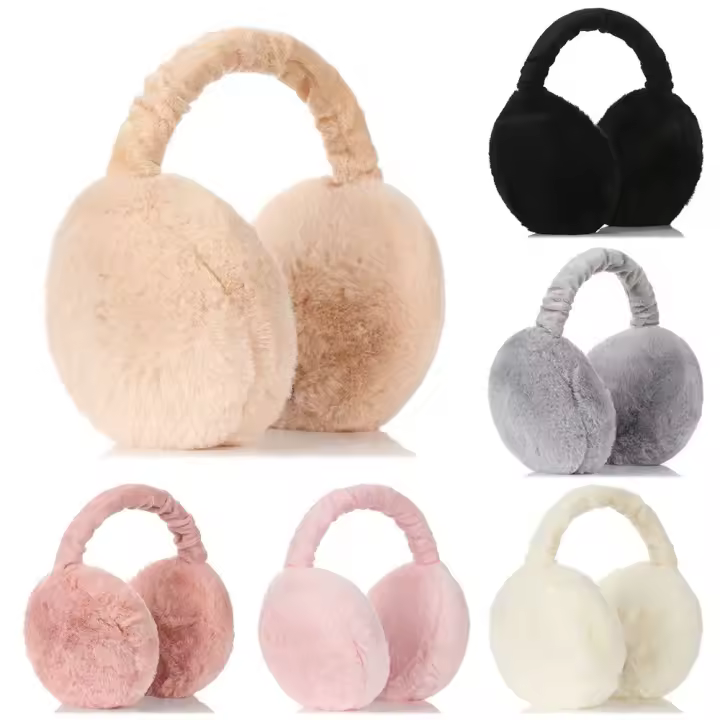 Earmuffs De Invierno Para Hombres Y Mujeres Con Plegable Ajustable Fundas Para Las Orejas De Peluche Sólido Unisex Moda - 1