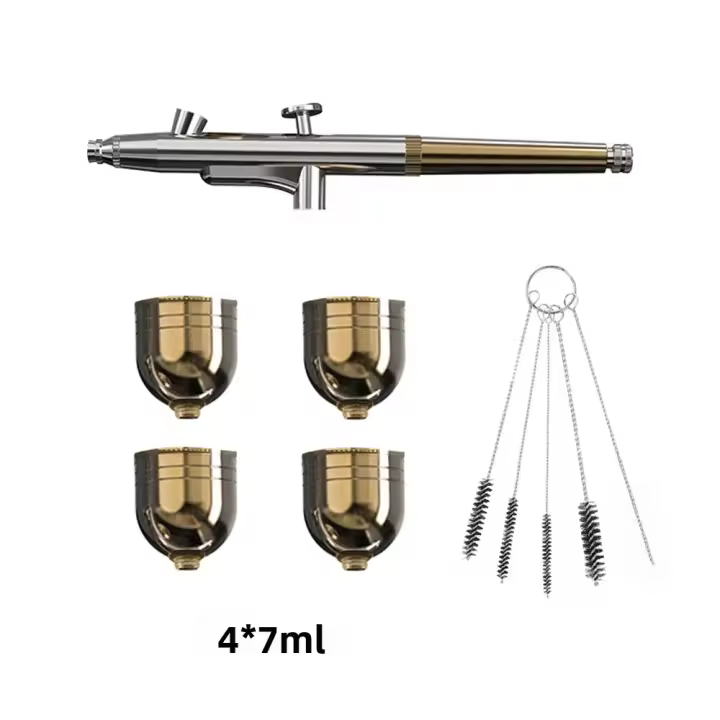Kit De Accesorios Para Uñas Con Gun De Pulverización Y Copos Kit De Limpieza Para Dibujo De Uñas Decoración De Pasteles - 1