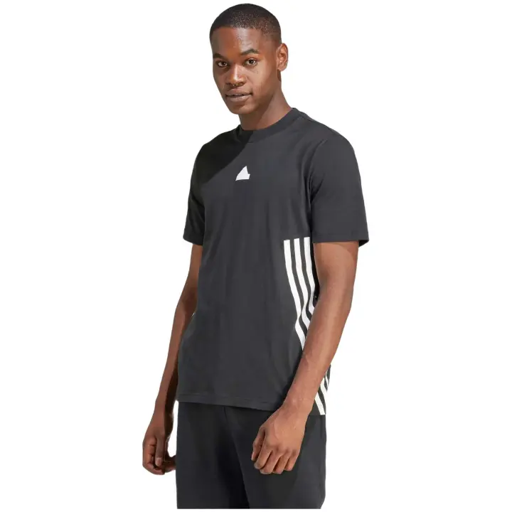 Camiseta de Manga Corta Adidas Future Icons 3 Stripes Reg para hombre en color negro - 1