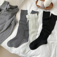 Medias Largas De Algodón Para Mujer Estilo Casual Fashion Comodidad Ajuste a Pierna Medias Hasta La Cadera Color Sólido - details 17