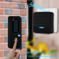 Kit De Campana De Puerta Solar Para Jardín Y Hogar Con Receptor 1000 Pies De Operación Indicador LED 52 Sonidos Campana Portátil - details 7