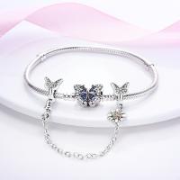Cadena De Seguridad Platinada De Plata Con Bolas Para Pulsera Original Joyería Hecha a Medida Clip De Estopilla Charm Adecuado Para Joyería - details 19