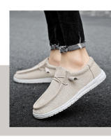 Zapatos Casuales Para Hombre Transpirables Ligeros Slip-On Planos Cómodos De Color Sólido Suela Suave Zapatos De Venta Loafers - details 13