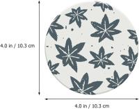 2 piezas de posavasos de arcilla diatomita posavasos redondos antideslizantes vasos absorbentes de agua taza almohadilla patrón de hoja estera de mesa para cafetería té mesa de bar de madera - details 0
