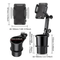 Soporte De Vaso Para Coche Jerefish Expansor De Bebidas Y Montaje Para Móviles Con Rotación De 360° Accesorios Interiores De Automóvil Universal - details 5
