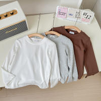 Camiseta De Algodón Para Niños Y Niñas Con Manga Larga En 9 Colores Estilo Casual Solido Base Coat Ropa De Ocio Unisex - details 6