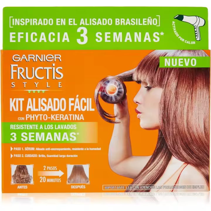 GARNIER - KIT ALISADO KERATINA FÁCIL 3 SEMANAS - GARNIER - INSPIRADO EN EL ALISADO BRASILEÑO - 1