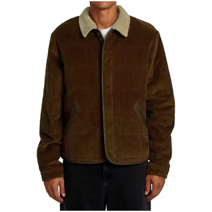 Chaqueta Rvca modelo Surplus Sherpa Puffer para hombre en color marrón - 1