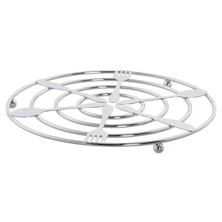 Buscodecor - Salvamanteles Metal Cromado. Estilo. 20cmx20cmx1cm - 1