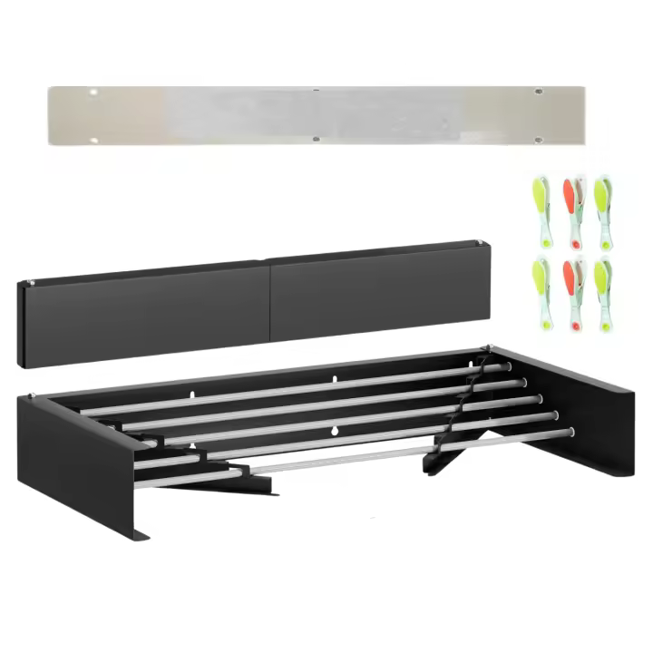 Tendedero Plegable de Pared JANDTEK - Exterior E Interior - Ahorro de Espacio - Resistente y Fácil Instalación - 1