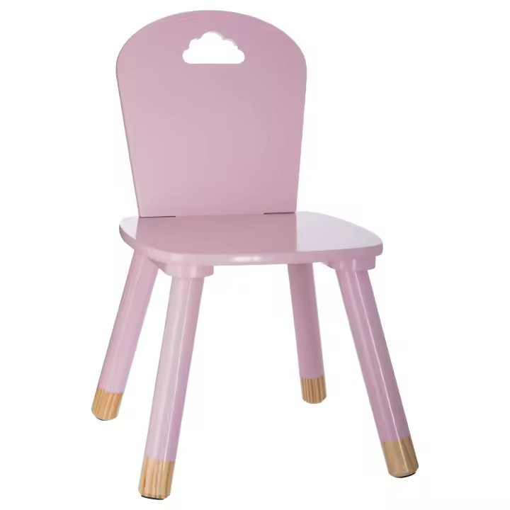 Silla Infantil Douceur Mueble Infantil Melamina y Madera Color Rosa - 1