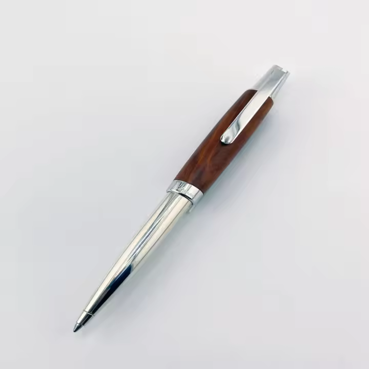 Bolígrafo Waldmann Boston Plata - Madera Clara - 1
