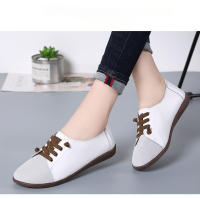 Zapatos De Mujer Nuevos 2024 Primavera Cuero Genuino Antideslizantes Planos Con Cordones Mocasines De Talla Grande Oxford Casual Para Mujer - details 3