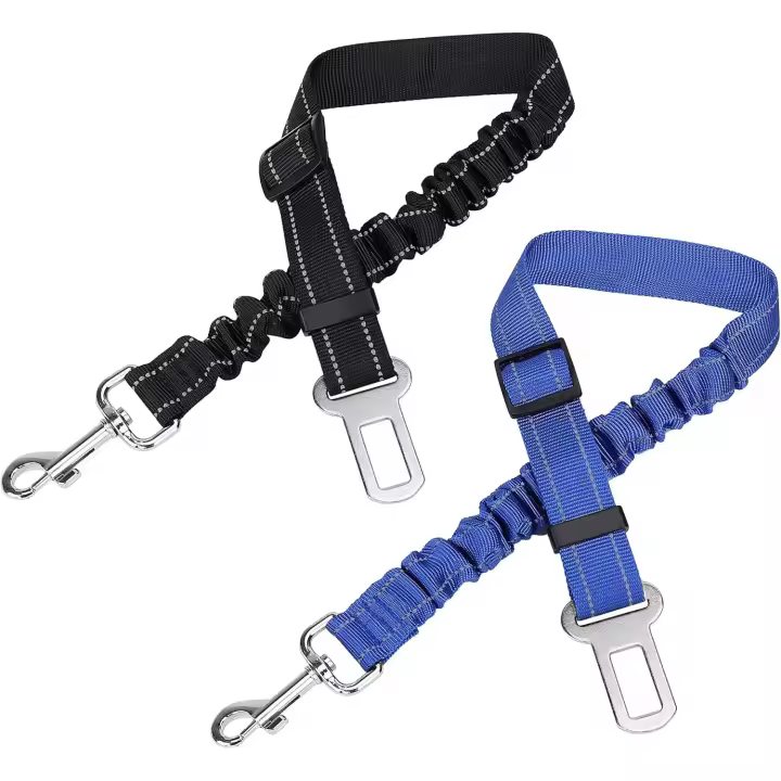 Cinturón de Seguridad de Coche para Perros Gato, 2PCs Arnés del Cinturón de Nylon Ajustable Universal - 1