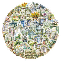 50PCS Pegatinas Creativas De Jardín Pequeñas Y Frescas Para Decoración PET Estuche De Teléfono Móvil a Prueba De Agua Adhesivo De Plástico - details 0