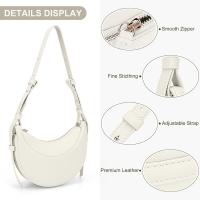 Bolso de Media Luna de Piel sintética para Mujer, Bolso Hobo para albóndigas, Bolso de Mano para Mujer, Bolso Cruzado Con 2 Correñas para el hombro para Niña - details 2