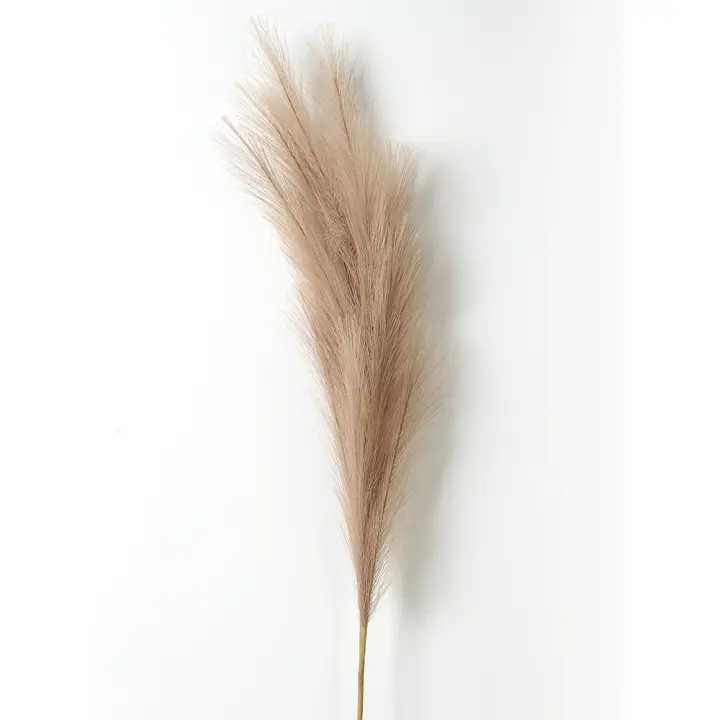 1Pcs Decoración De Pampas Falsa Pluma De Grama Artificial Phragmites Australis Decoraciones De Vaso Plantas Falsas De Juncos Eterna Flor Silken Para Adornos Del Hogar - 1