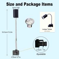 Lámpara para Tortuga, Lámpara de Reptiles y Anfibios con Bombilla de Luz Solar UVA UVB de 50 W y Abrazadera Giratoria de 360 °Adecuada, Halógena, Luz Amarilla - details 1
