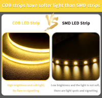 Tira De LED COB Flexible 24V 12V 8mm 320LEDs/M 3000K 4000K 6000K Decoración De Habitaciones 1M 5M 10M No Impermeable Para Sala De Estar - details 2