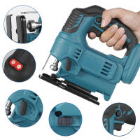 Sierra de Calar inalámbrica, 65mm, 900W 1000-2900rpm, Velocidad Ajustable (1-3), 4 Modos de Corte, Caja Magnética de Hoja, Cortar Madera Metal Plástico, compatible con Makita 18 V baterías (sin batería) - details 3