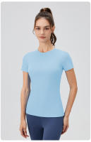 Camiseta Deportiva Para Mujer 2024 Técnica De Secado Rápido Top De Yoga Corto Manga Transpirable Y Cómodo Para Gimnasio Y Running - details 29