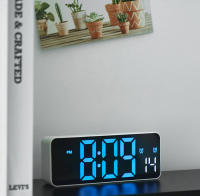Reloj De Alarma Digital Con Control De Voz Multi-function LED Temp Date Display 12/24H Positivo/Contador Reloj De Mesa Decoración Para Habitación - details 13
